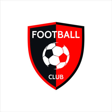 simple logo with shield football logo