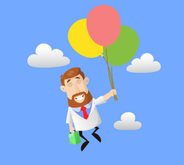 Doctor - Flying with Balloons