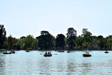 The Retiro Park in Madrid. Spain. Europe. September 18, 2019