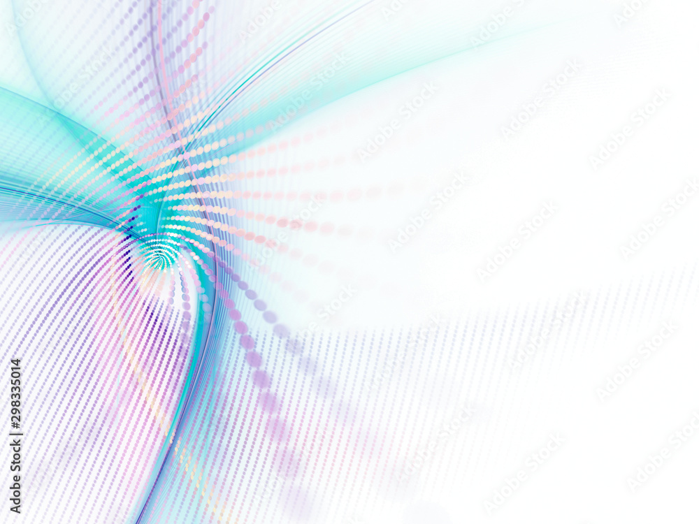 Fototapete abstract violet and white background. fractal graphics series. composition of glowing lines and mosa
