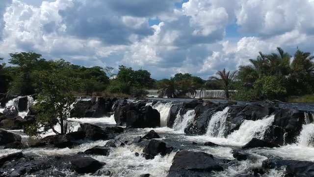 Water falls in african forests
