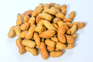 groundnut peanut in shell as background
