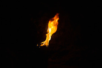 fire on black background