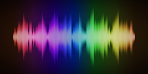 Colorful sound wave background