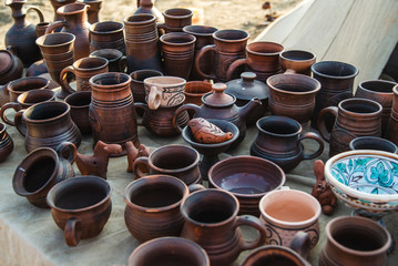 Pottery at an exhibition fair