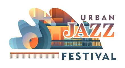 Obraz premium music retro banner