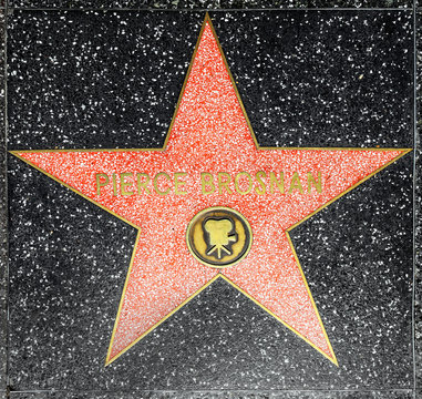 Pierce Brosnans star on Hollywood Walk of Fame