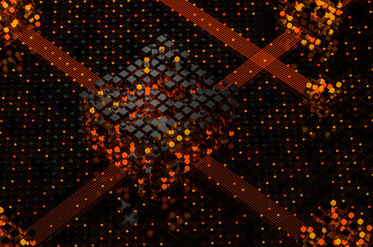 Abstract structures of illuminated cubes