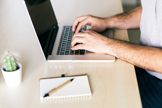 Man working at computer
