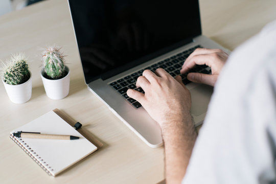 Man working at computer