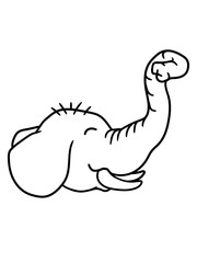 dickhäuter kopf elefant glücklich niedlich süß klein kind baby rüssel clipart design cool dick zoo tier afrika savanne gemalt comic cartoon