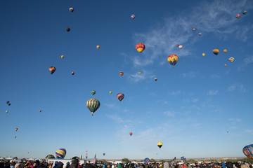 balloons in flight