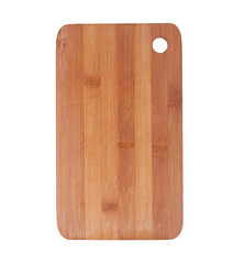 Cutting kitchen board on white background