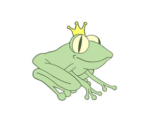 Frog with crown draw