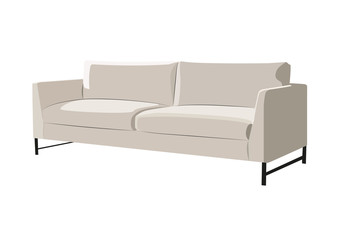 Fototapeta premium Sofa realistic vector illustration isolated