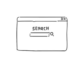 funny design of searching menu