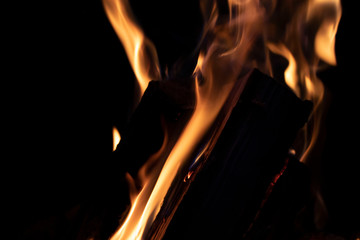 flames in the dark
