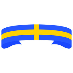 Obraz premium Sweden flag. Simple vector Sweden flag