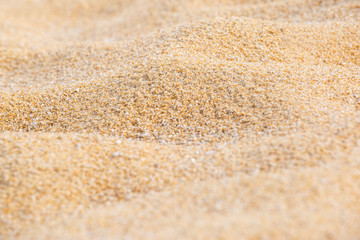 Fototapeta na wymiar Background of sand. Sandy on the beach. Travel symbol.