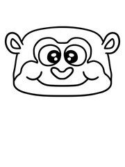 clipart kopf gesicht schimpanse affe süß niedlich lustig klein kind baby gorilla design äffchen gemalt menschenaffe