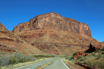 Driving scenic road 128, Utah