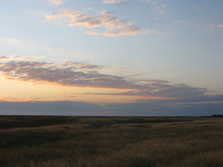 Sunset at Syvash lake