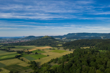 Fototapeta na wymiar Felder - Wald - Wiesen - Luftaufnahme