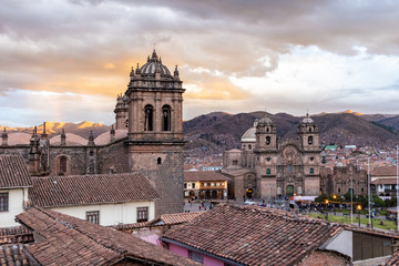 Fototapeta na wymiar Views of the colonial part of the City of Cusco in Peru south america