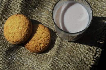 Cookies on a piece of cloth
