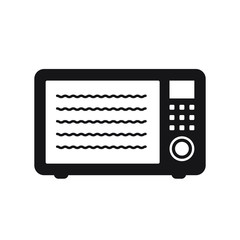 Microwave oven icon isolated on white background. Home appliances icon. Vector Illustration.