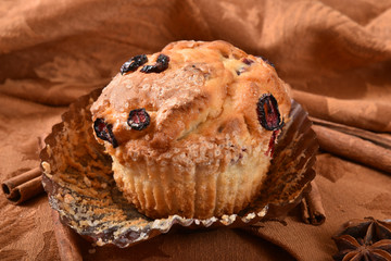 Gourmet cranberry muffin