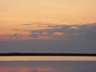 Sunset at Syvash lake