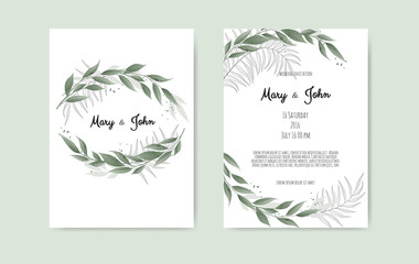 Fototapeta na wymiar Vector floral design card. Greeting, postcard wedding invite template. Elegant frame with rose and anemone