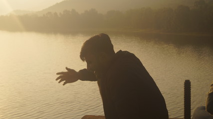 boy on riverscape 