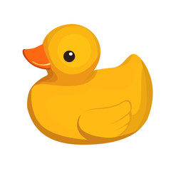 bathroom duck realistic vector illustration isolated
