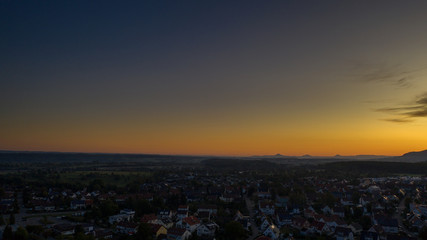 Sonnenaufgang - Luftbild