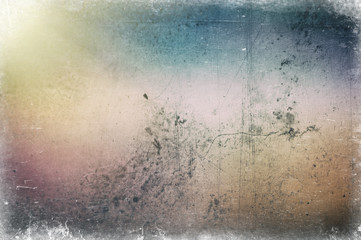 Abstract blurred background of mixed color color. Scratched stained and damaged surface.
