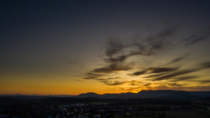 Sonnenaufgang im Albvorland