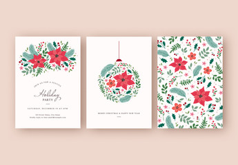 Holiday Party and Card Layout Set