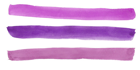 Watercolor drawing of pink stripes on white