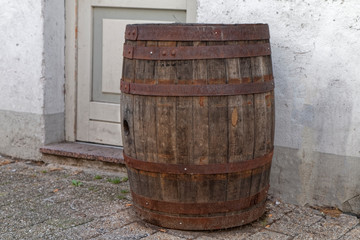 An old oak barrel.