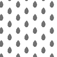 pattern with fir cones. Vector Simple minimalistic ornament. Black and white pattern