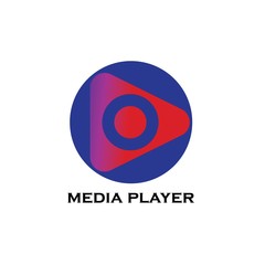 colorful play media logo design template. triangle play icon symbol design