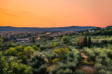 Sunrise view of Florence, Italy