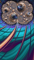 Obraz premium Artfully 3D rendering fractal, fanciful abstract illustration and colorful designed pattern