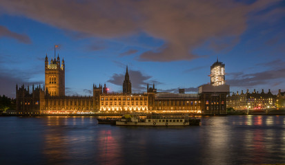 Fototapeta na wymiar Houses of Parliament at Night, London, UK