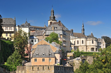 Fototapeta na wymiar Beautiful cityscape view of Luxembourg city.