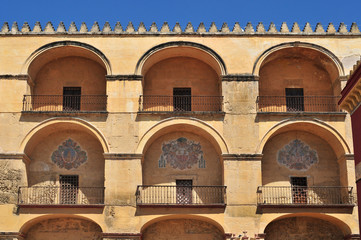 Cordoba part of mosque wall detail, Aandalucia, Spain.