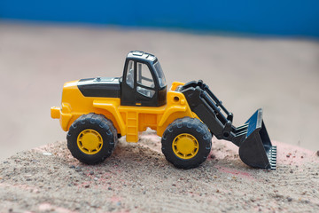 yellow bulldozer at construction site