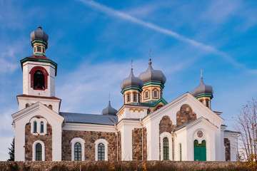 Obraz premium Church of Protection of the Holy Virgin in Turec village, Grodno region, Belarus.